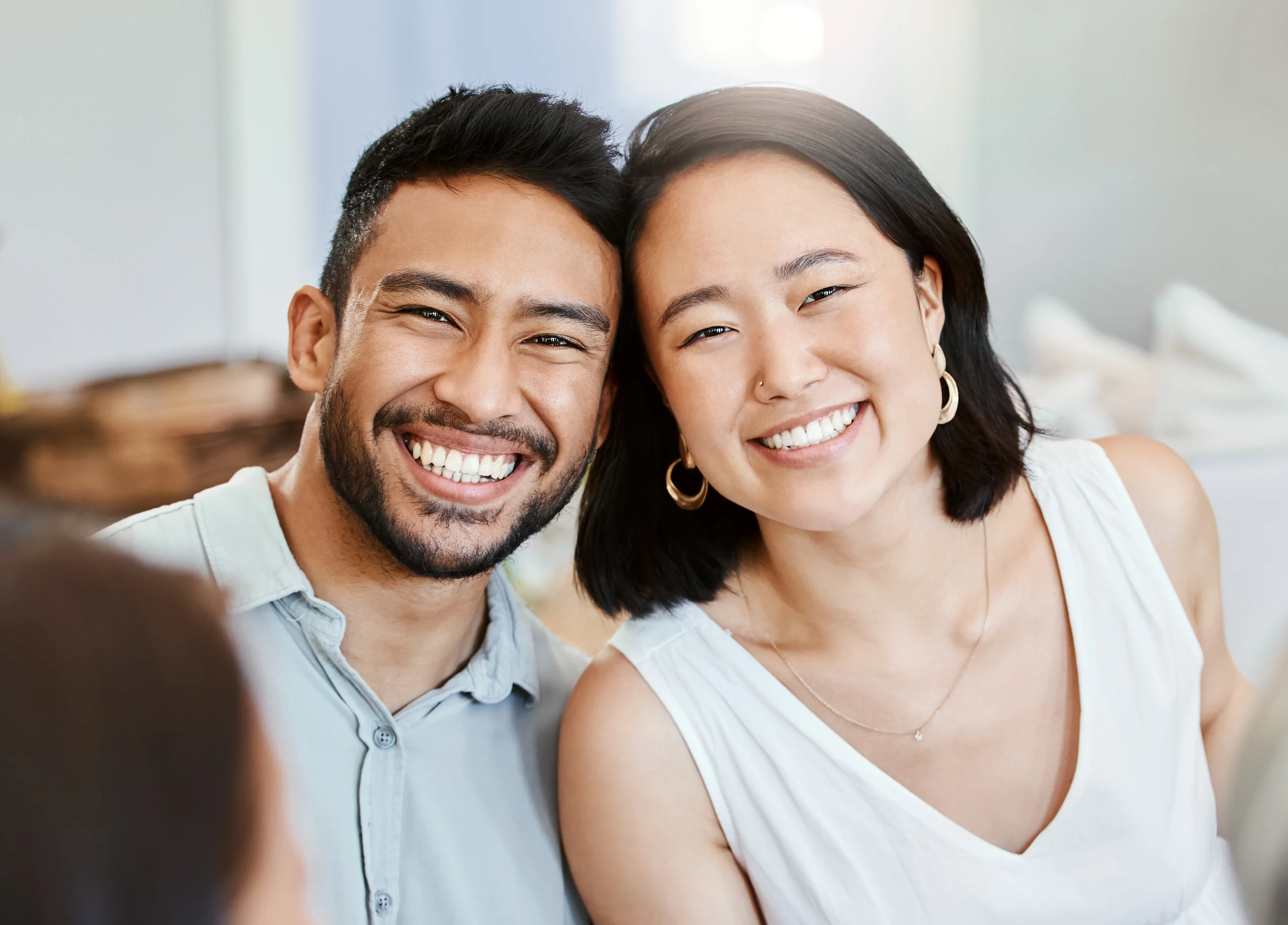 A patient smiling at Lye Dental
